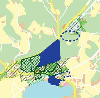 OJAKKALAN UUDET VIREILLE TULEVAT ASEMAKAAVAT Munkkilan ranta Junaradan eteläpuolella ei ole asemakaavaa Enätien ja rannan välissä.