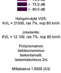 ja ilman absorption aiheuttamat vaimennukset. Laskentamallissa pohjana on käytetty Hyvinkään kaupungin toimittamaa maastomalliaineistoa, joka sisälsi tiedot mm.