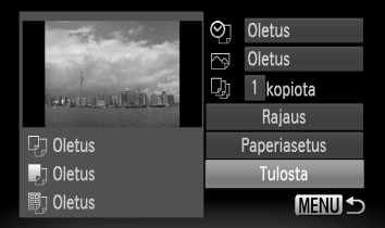 Kuvien tulostaminen Kytke kameraan virta. Kytke virta kameraan painamalla 1-painiketta. Valitse tulostettava kuva. Valitse kuva vetämällä näytössä vaakasuoraan.