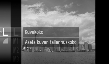 FUNC. -valikko perustoiminnot FUNC.-valikon avulla voit asettaa joitakin usein käytettäviä toimintoja. Valikkokohteet ja vaihtoehdot vaihtelevat kuvaustavan mukaan (s. 156). FUNC.-valikkoa voidaan käyttää myös toistotilassa.