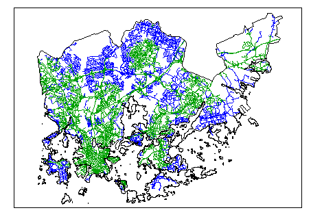 Kuva 38. Pelastusasemien ensisijaiset toiminta-alueet 2020. Kuva 39. Laskennallinen saavutettavuus uusien asemien jälkeen.