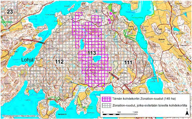 Lohja, Zonation-aluetunnus 113 LOHJA (113) Alue sijaitsee Lohjan keskiosassa Karnaisten kylässä. Sitä rajaavat etelässä Hormajärvi ja pohjoisessa Maikkalanselkä.