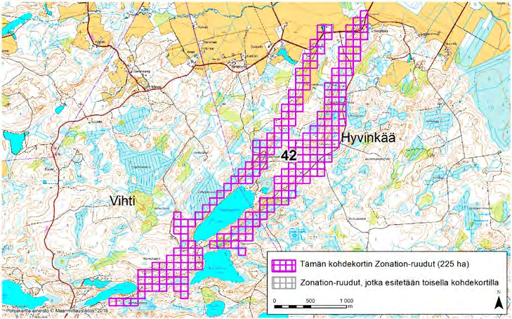 Hyvinkää Vihti, Zonation-aluetunnus 42 HYVINKÄÄ VIHTI (42) Alue sijaitsee Hyvinkään länsiosassa ja Vihdin koillisosassa Livinkylän (Hyvinkää) lounaispuolella ja Vihtijärven (Vihti) kylän