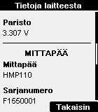 KÄYTTÖOHJE Kalibrointi Kalibrointi-alivalikossa voit suorittaa säätömenettelyn, joka korjaa mittapään kosteusja lämpötilanmittauksen.