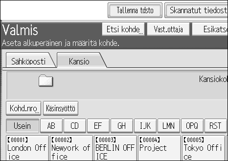 Skannaustiedostojen lähettäminen kansioihin Samanaikainen tallennus ja Skannaus kansioon -lähetys 2 Tässä osassa selitetään miten tiedoston voi tallentaa ja lähettää samalla Skannaus kansioon