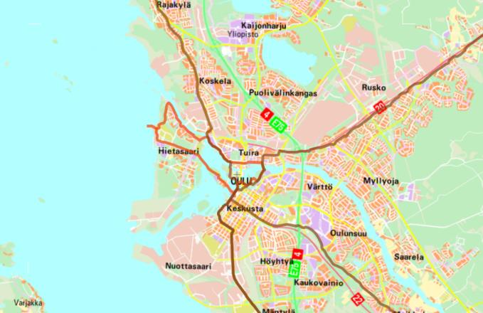 5 2. Liikenneverkko Nallikari on hyvin saavutettavissa niin kaupunkilaisille kuin valtatien 4 kulkijoille.