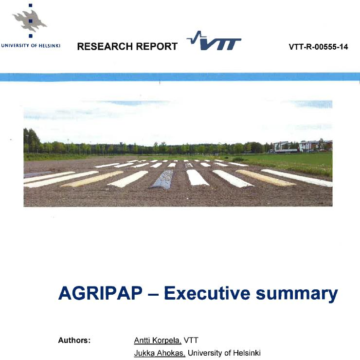 Papereita ON testattu: Tekes-hanke AGRIPAP 2010-2013 Lue myös: T Haapala ym.