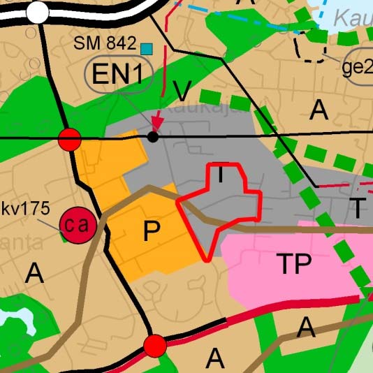 kulkee pääjätevesiviemäri. Kytömaanpuistossa on myös 20 kv maakaapeli, päävesijohto ja paineenkorotuslaitos. Tontilla 7074-2 kulkee Tauskonoja, jonka sivu-uomia on tontilla 7074-3 ja Etuhaanpuistossa.