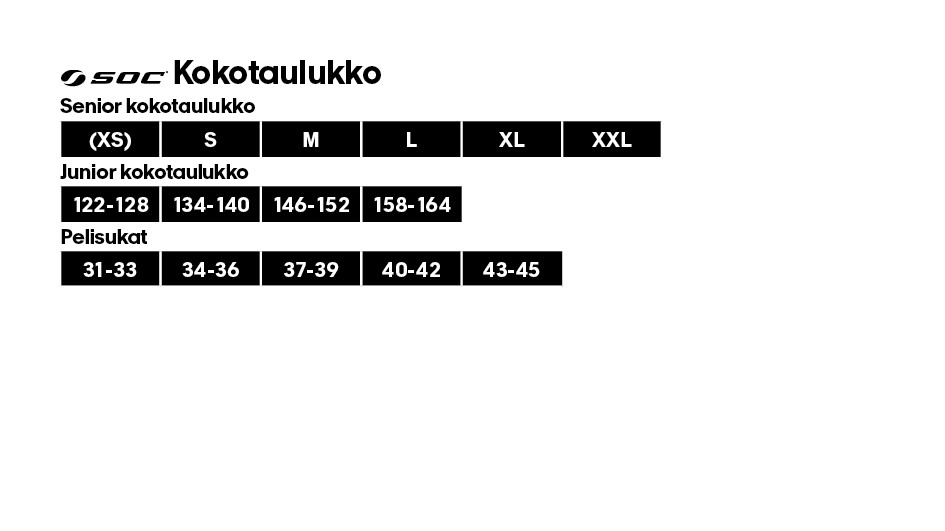 Löydä oikea koko! Haluamme auttaa teitä löytämään oikeat tuotekoot, jotta tiedätte että tilauksenne varmasti vastaa odotuksianne.