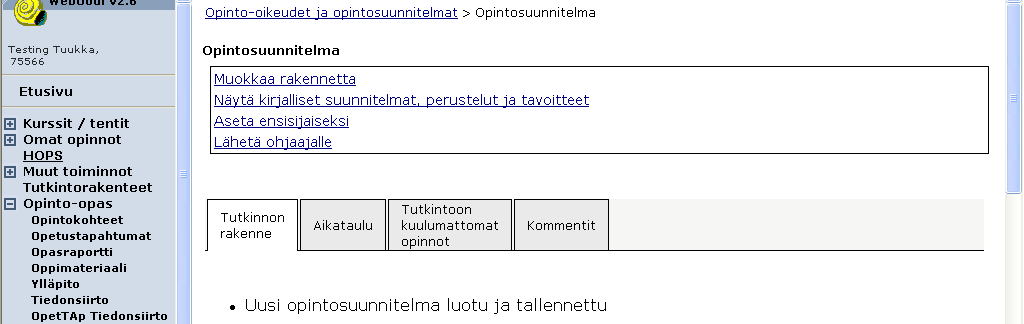 merkitty HSE:n rekisteriin, kannattaa huomata, että hyväksilukemista tulee aina hakea erikseen eli hopsiin merkitty tieto on suunnitelma, ei vielä päätös hyväksilukemisesta.