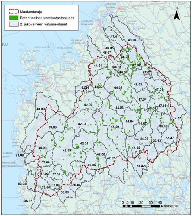 vuosittain käyttöön otettavan turvetuotannon pinta-ala on 1500 hehtaaria.