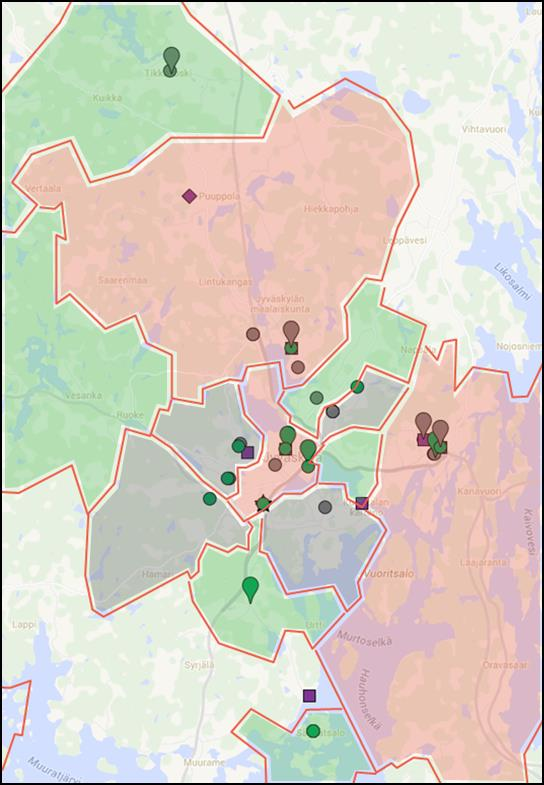 Neuvontaa ja palveluohjausta tarjotaan jatkossa yhden keskitetyn toimiyksikön lisäksi alueellisissa toimintapisteissä, joiden yhteyteen sijoitetaan myös mm.