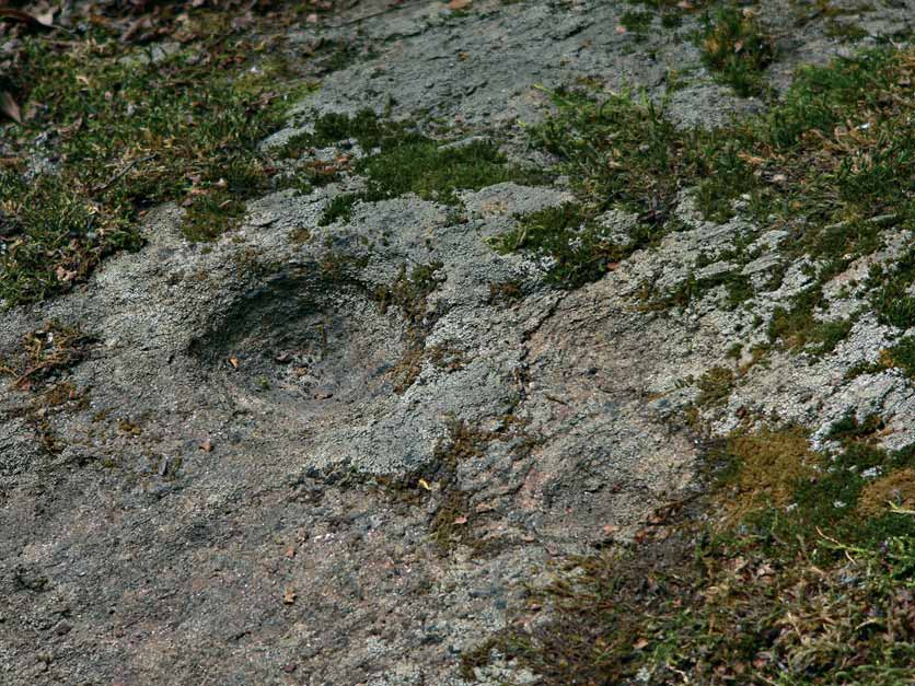 Pätikkälän uhrikivi Sacrifial stone in Pätikkälä In Pätikkälä there is a site of ancient remains, containing five dirt cairns and a cup-marked stone, with at least 41 cups carved into its surface (6).