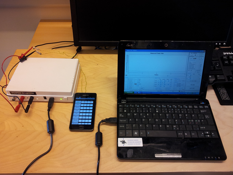 Power Monitor Modelling Power monitor is a tool that measures power drain Phone battery linked with cables to monitor, logs drain directly Most