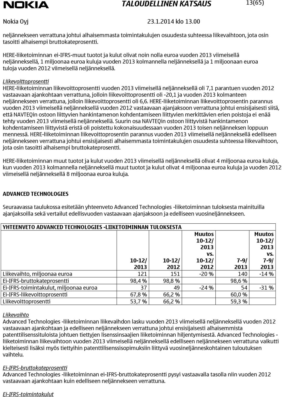 vuoden 2012 viimeisellä neljänneksellä.
