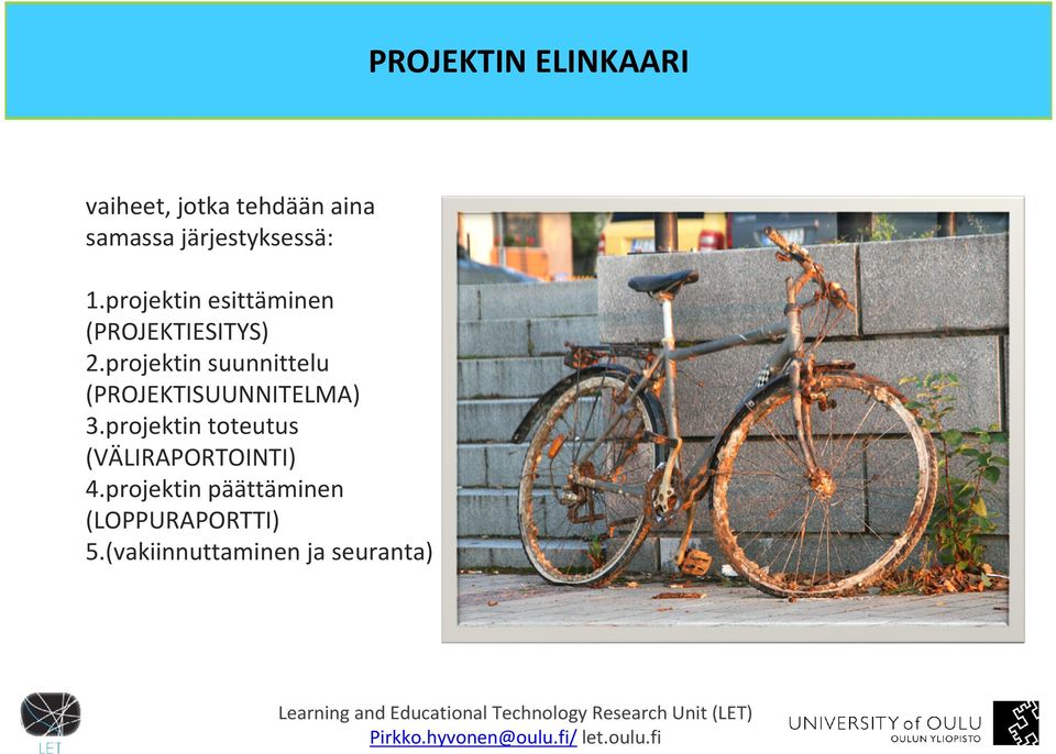 projektin suunnittelu (PROJEKTISUUNNITELMA) 3.