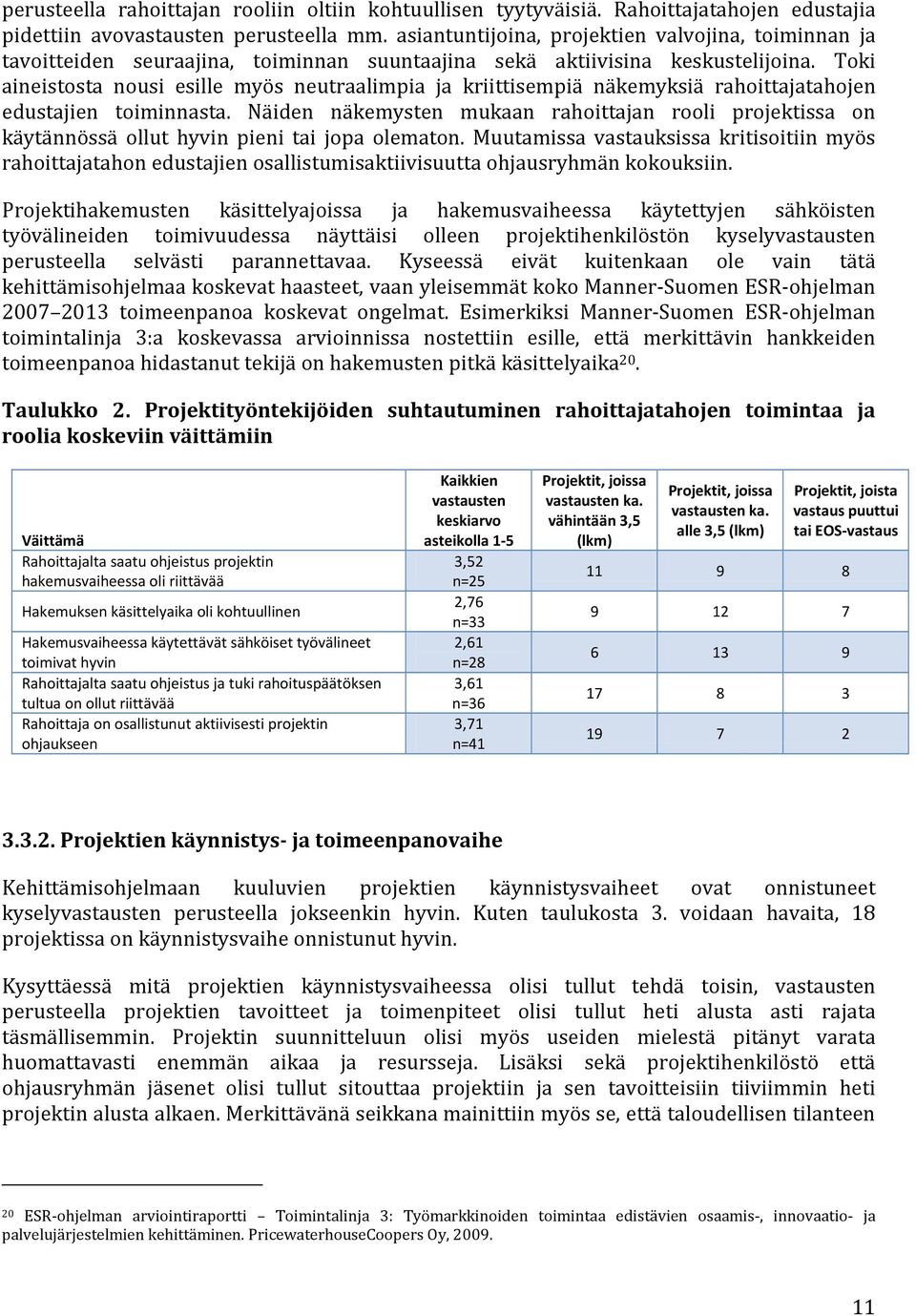 Toki aineistosta nousi esille myös neutraalimpia ja kriittisempiä näkemyksiä rahoittajatahojen edustajien toiminnasta.