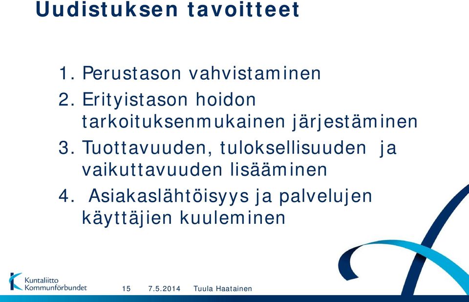 Tuottavuuden, tuloksellisuuden ja vaikuttavuuden