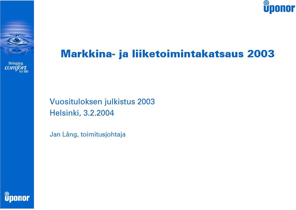 Vuosituloksen julkistus