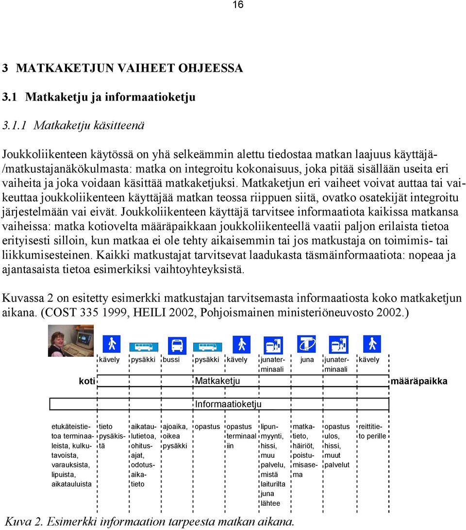 Matkaketjun eri vaiheet voivat auttaa tai vaikeuttaa joukkoliikenteen käyttäjää matkan teossa riippuen siitä, ovatko osatekijät integroitu järjestelmään vai eivät.