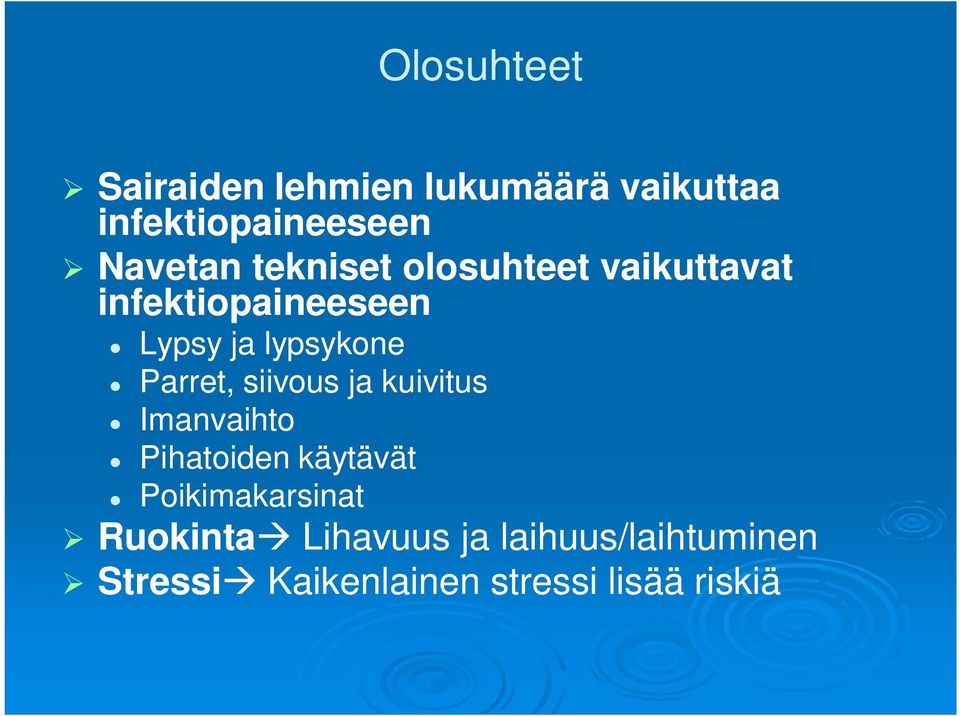 Parret, siivous ja kuivitus Imanvaihto Pihatoiden käytävät Poikimakarsinat