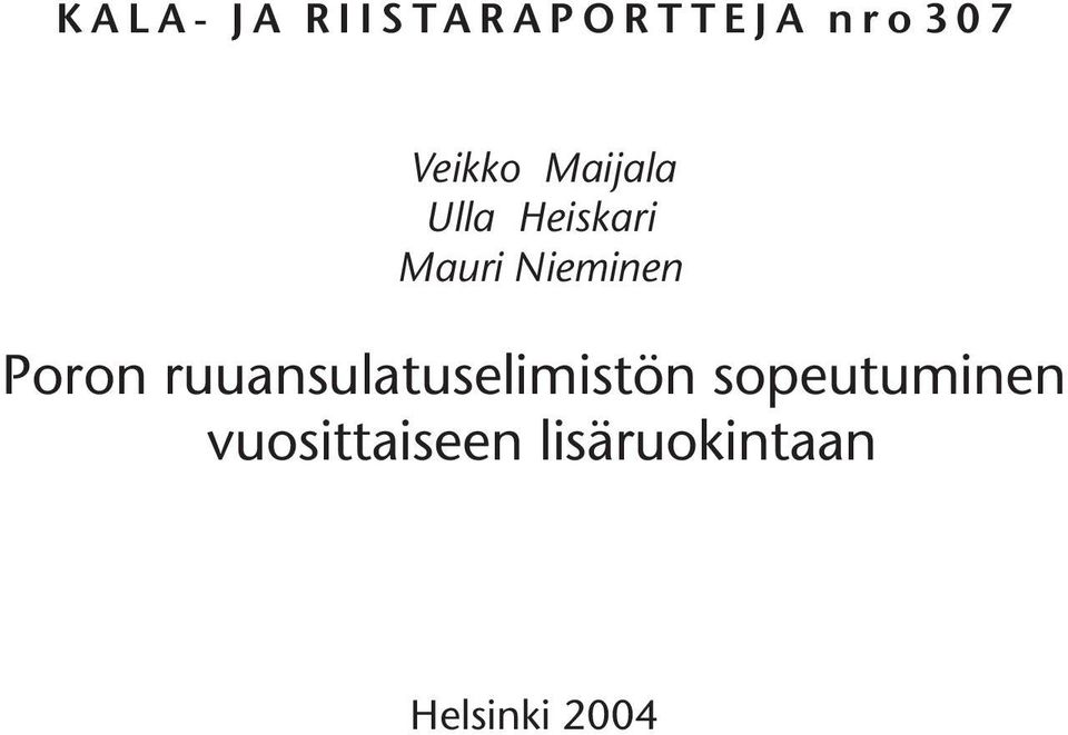 Poron ruuansulatuselimistön sopeutuminen