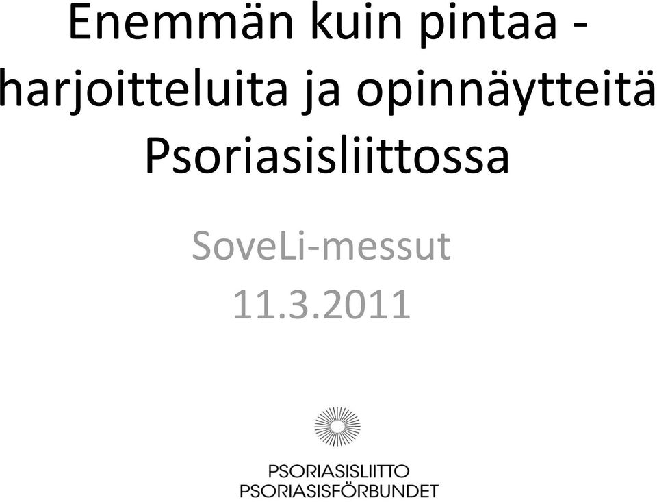 opinnäytteitä