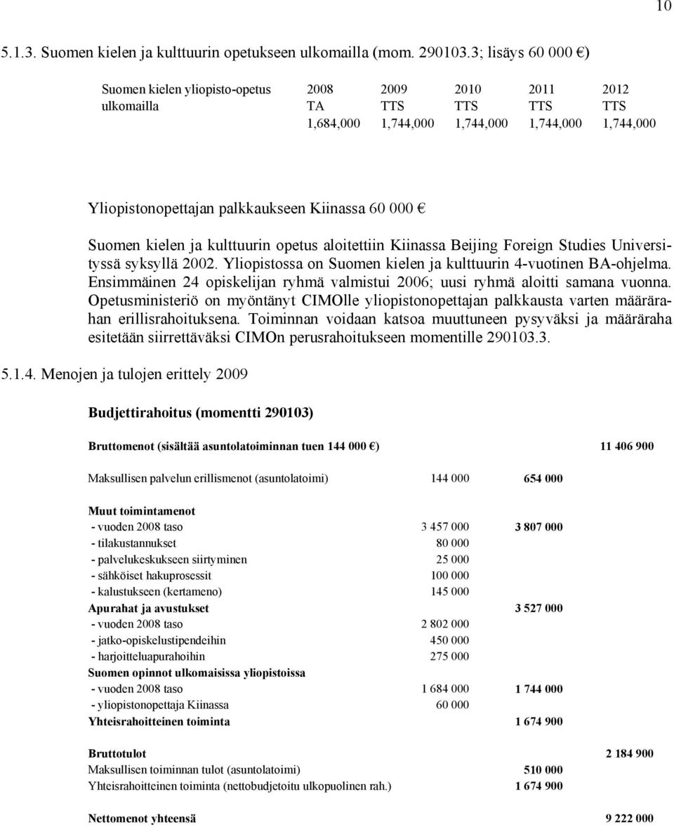 000 Suomen kielen ja kulttuurin opetus aloitettiin Kiinassa Beijing Foreign Studies Universityssä syksyllä 2002. Yliopistossa on Suomen kielen ja kulttuurin 4-vuotinen BA-ohjelma.