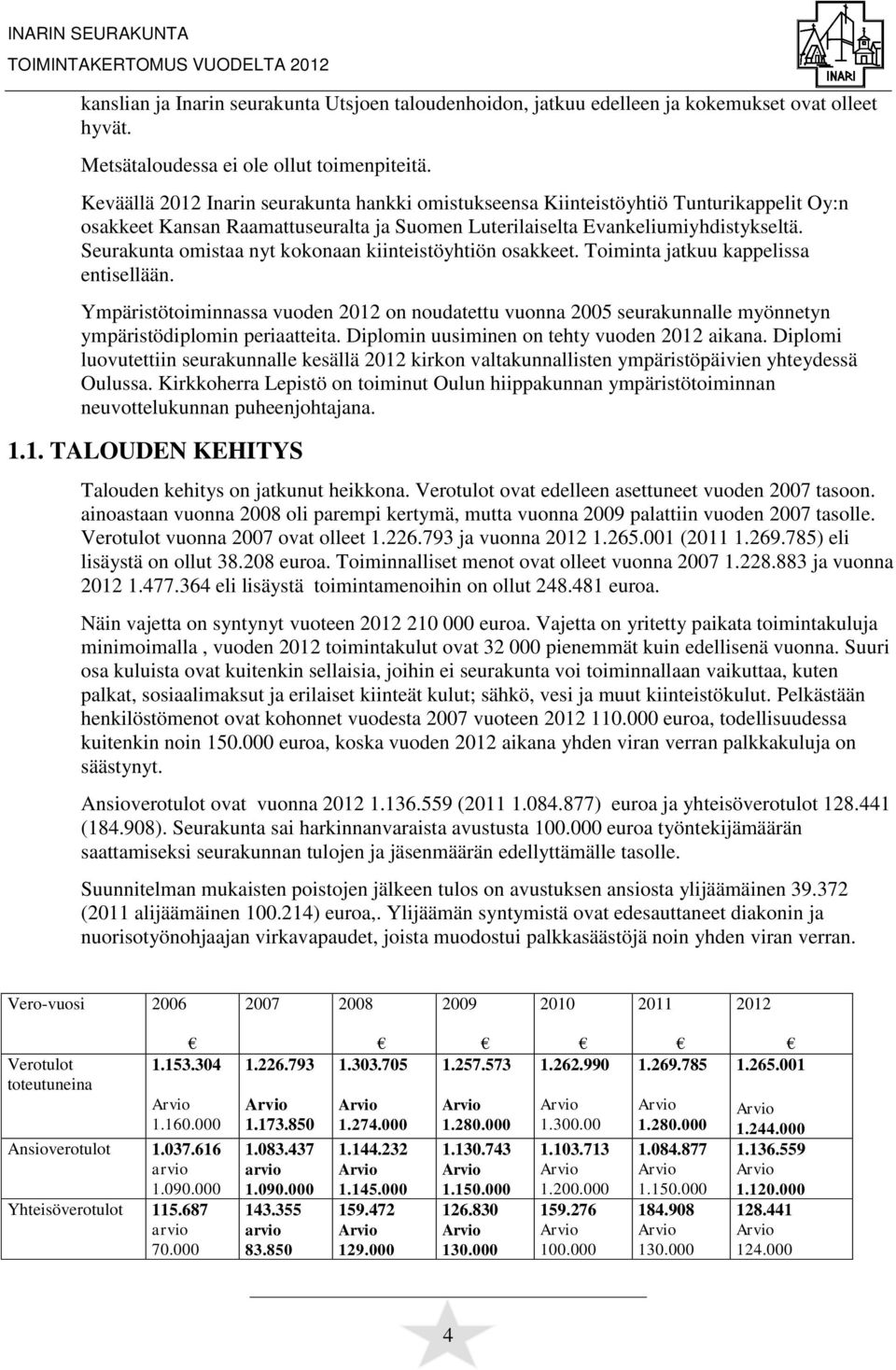 Seurakunta omistaa nyt kokonaan kiinteistöyhtiön osakkeet. Toiminta jatkuu kappelissa entisellään.