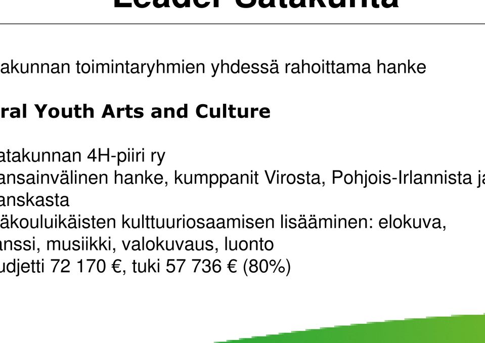 Pohjois-Irlannista ja nskasta kouluikäisten kulttuuriosaamisen