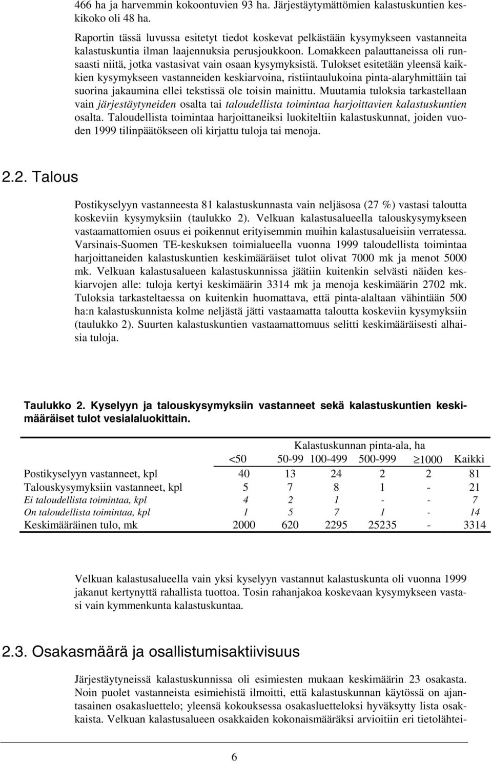 Lomakkeen palauttaneissa oli runsaasti niitä, jotka vastasivat vain osaan kysymyksistä.