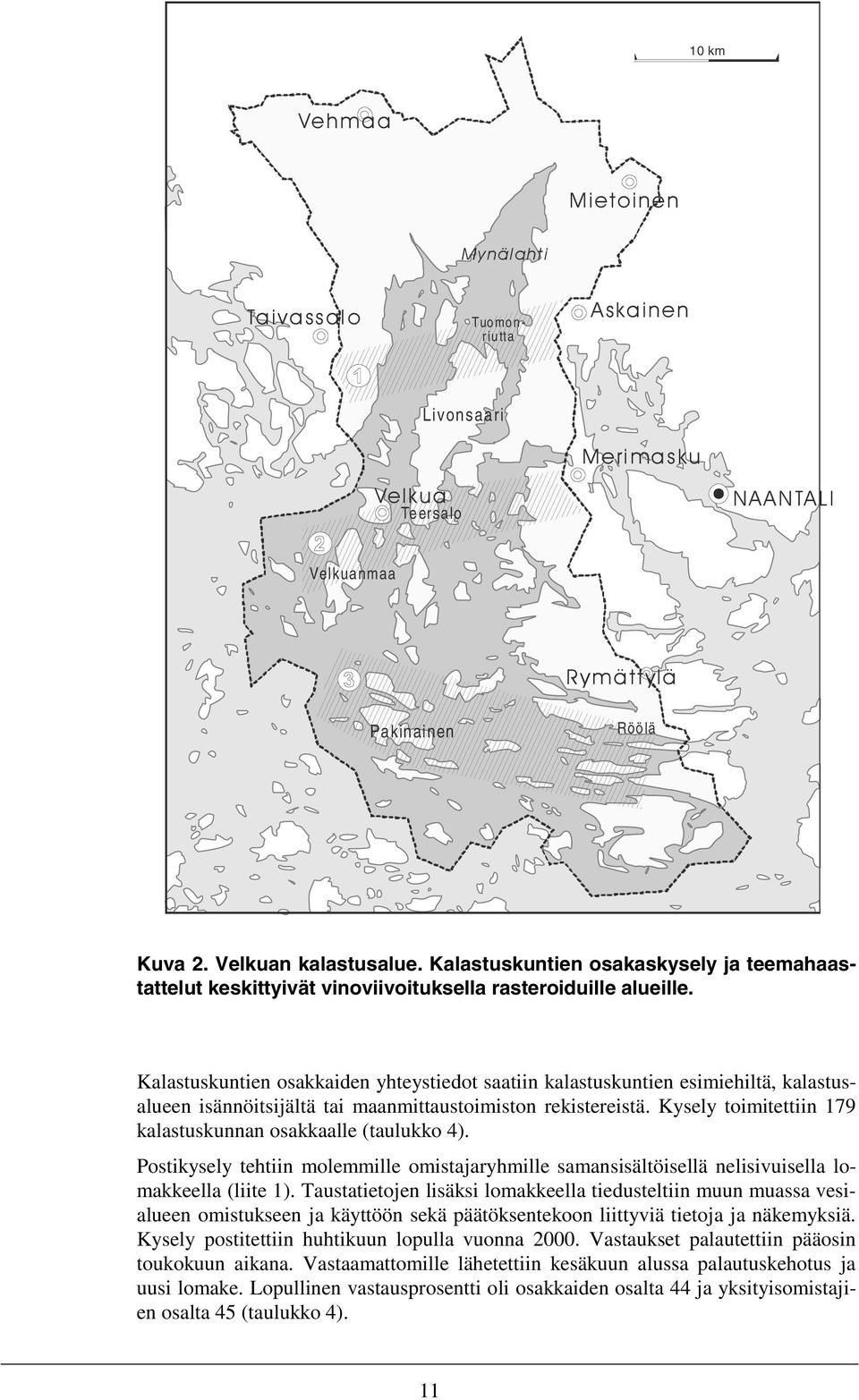 Kalastuskuntien osakkaiden yhteystiedot saatiin kalastuskuntien esimiehiltä, kalastusalueen isännöitsijältä tai maanmittaustoimiston rekistereistä.