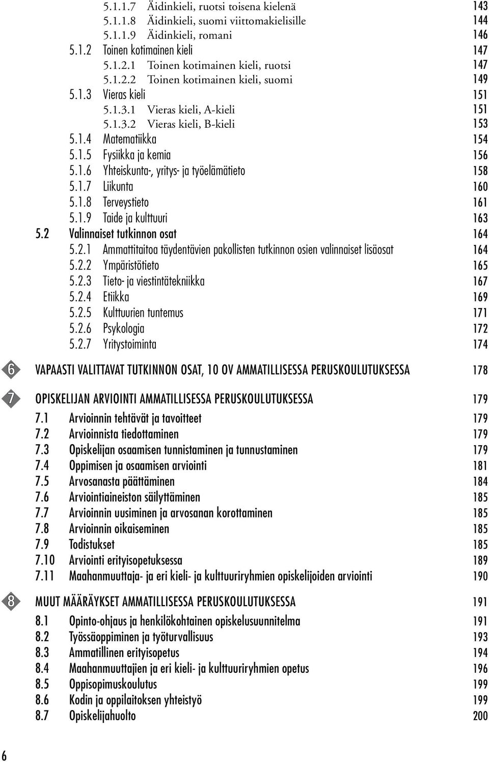 1.7 Liikunta 160 5.1.8 Terveystieto 161 5.1.9 Taide ja kulttuuri 163 5.2 Valinnaiset tutkinnon osat 164 5.2.1 Ammattitaitoa täydentävien pakollisten tutkinnon osien valinnaiset lisäosat 164 5.2.2 Ympäristötieto 165 5.