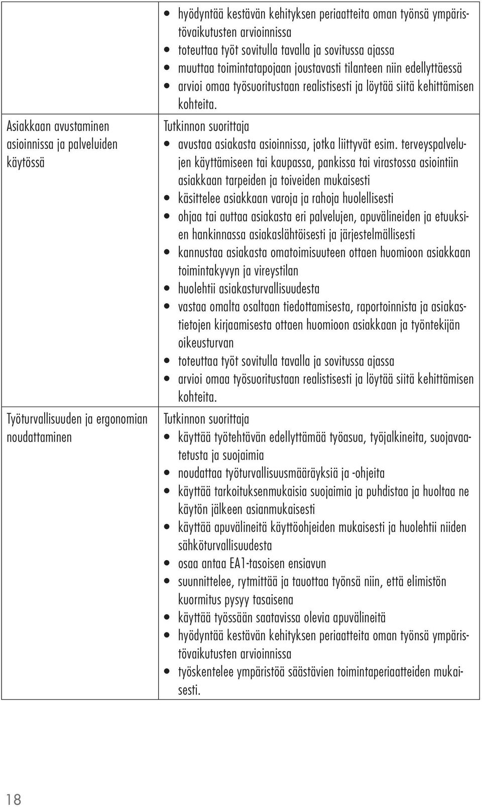 avustaa asiakasta asioinnissa, jotka liittyvät esim.