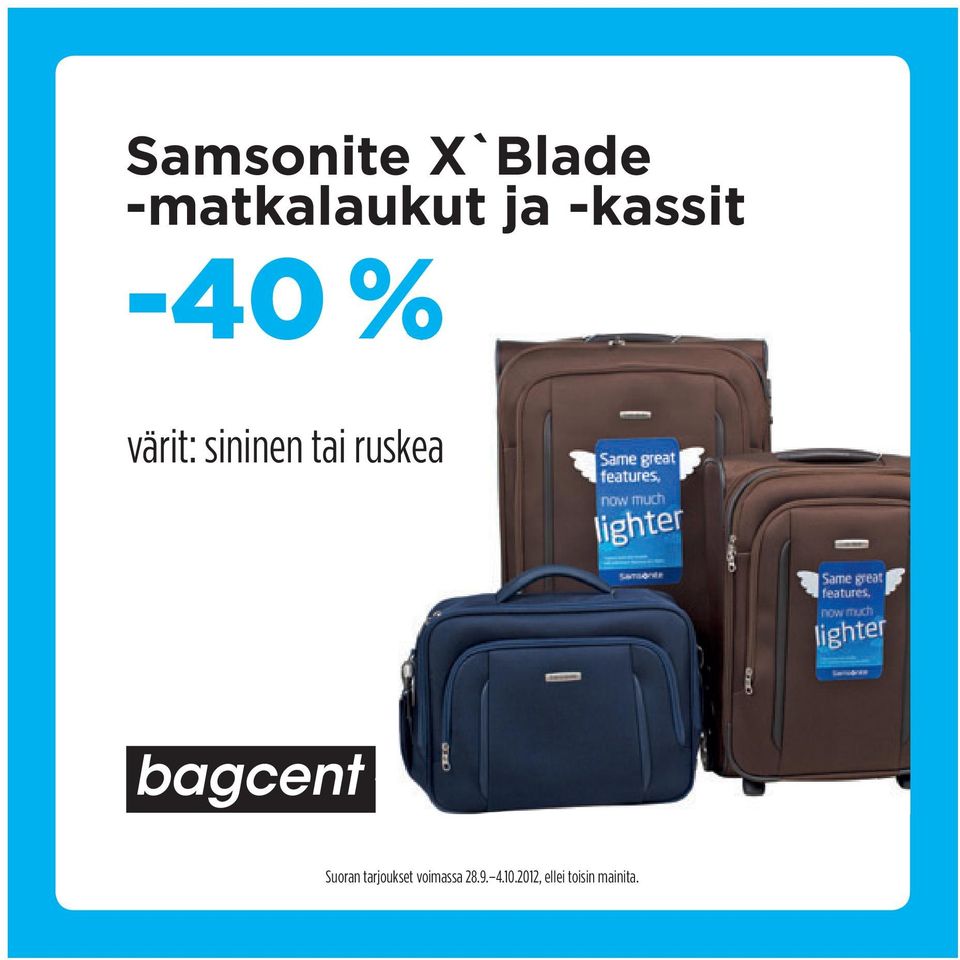 -kassit -40 % värit: