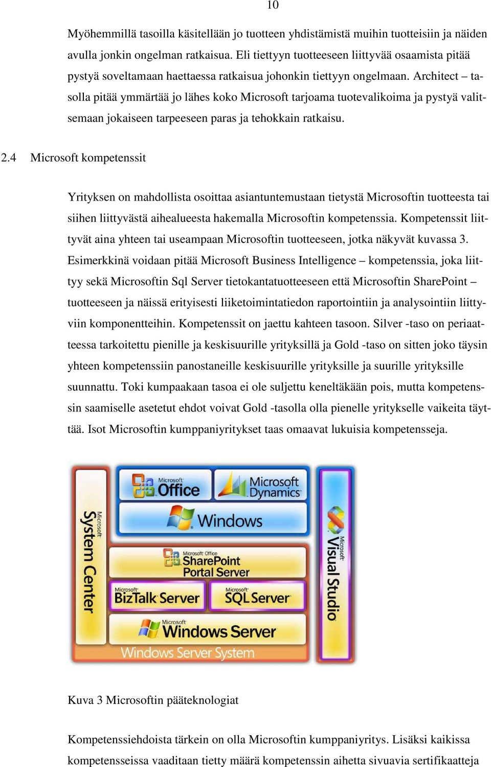 Architect tasolla pitää ymmärtää jo lähes koko Microsoft tarjoama tuotevalikoima ja pystyä valitsemaan jokaiseen tarpeeseen paras ja tehokkain ratkaisu. 2.