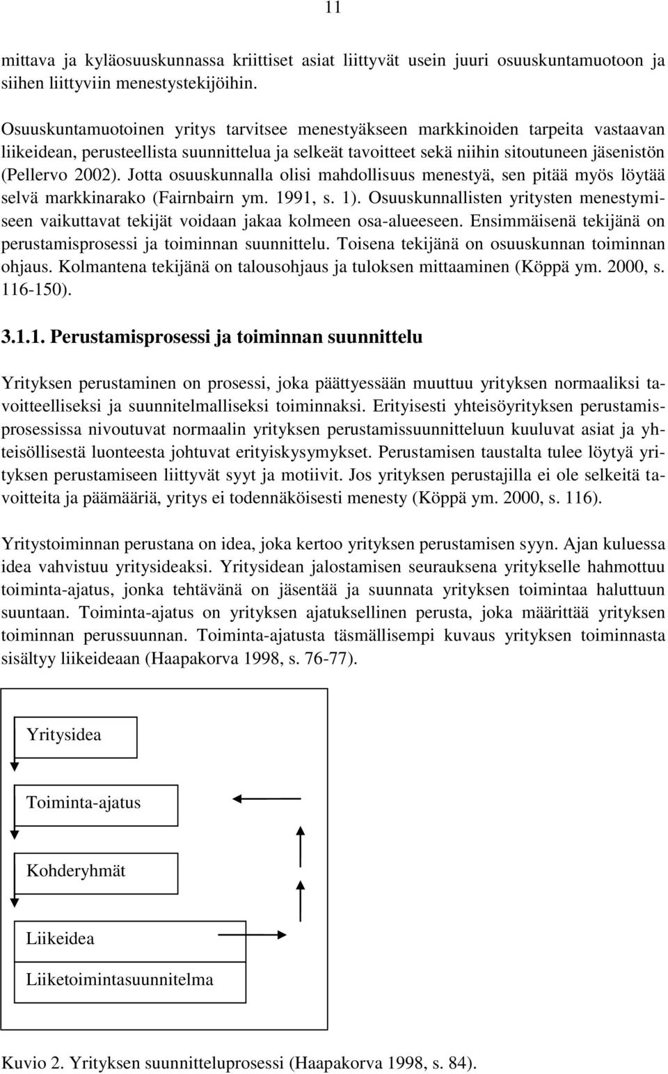 Jotta osuuskunnalla olisi mahdollisuus menestyä, sen pitää myös löytää selvä markkinarako (Fairnbairn ym. 1991, s. 1).