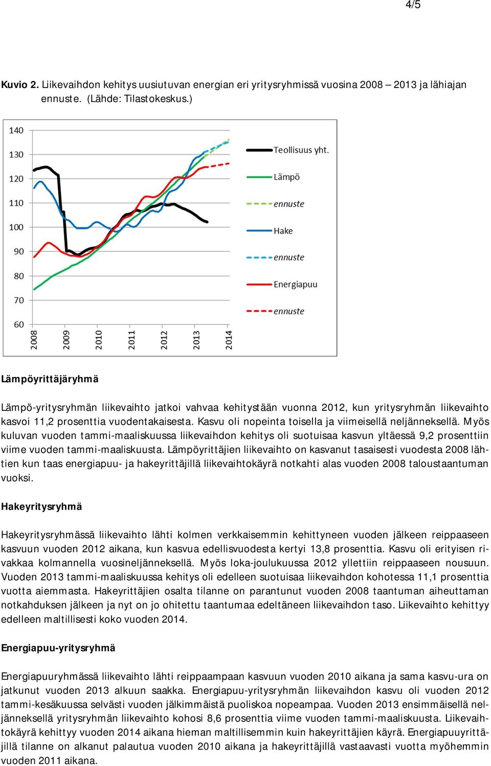 Kasvu oli nopeinta toisella ja viimeisellä neljänneksellä. Myös kuluvan vuoden tammi-maaliskuussa liikevaihdon kehitys oli suotuisaa kasvun yltäessä 9,2 prosenttiin viime vuoden tammi-maaliskuusta.