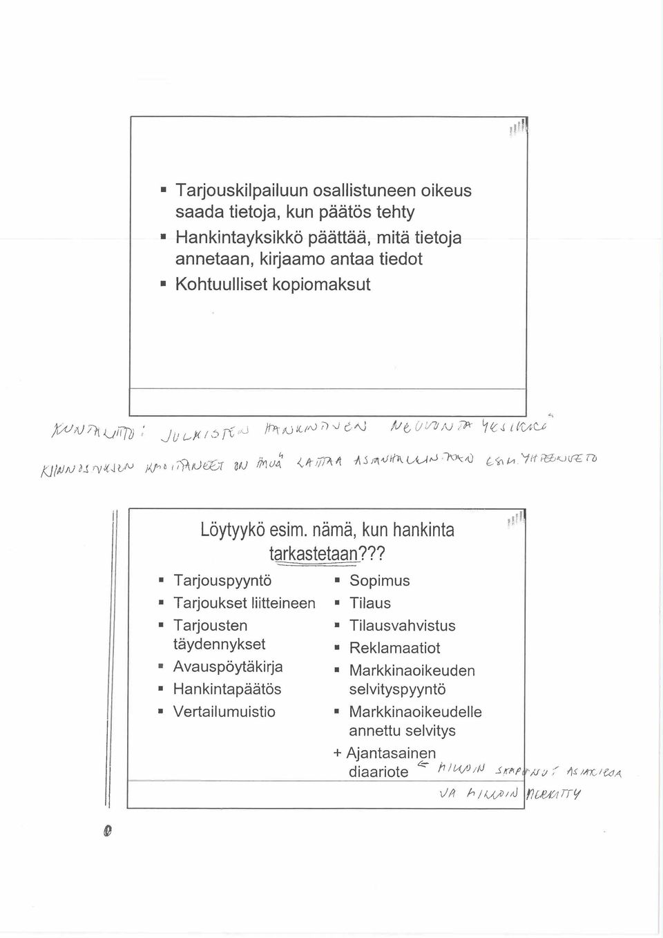 a-j/í'a1t li-si1tvrhu..á.ar-''''1 J ký\vi'1i1íl'ulætò Löytyykö esim. nämä, kun hankinta tarkastetaan?