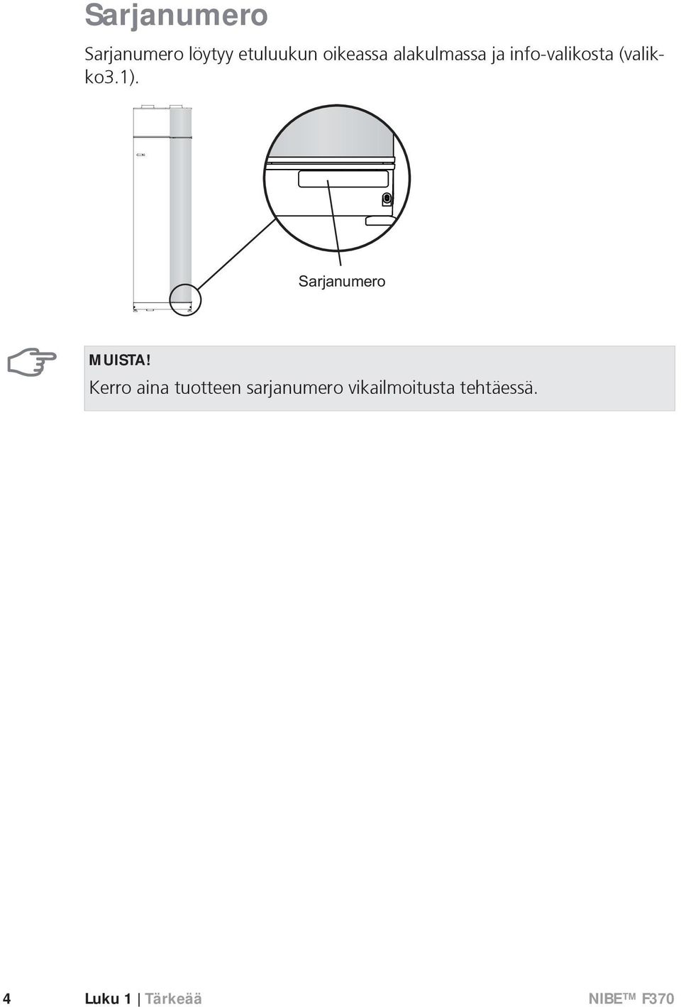 (valikko3.1). MUISTA!