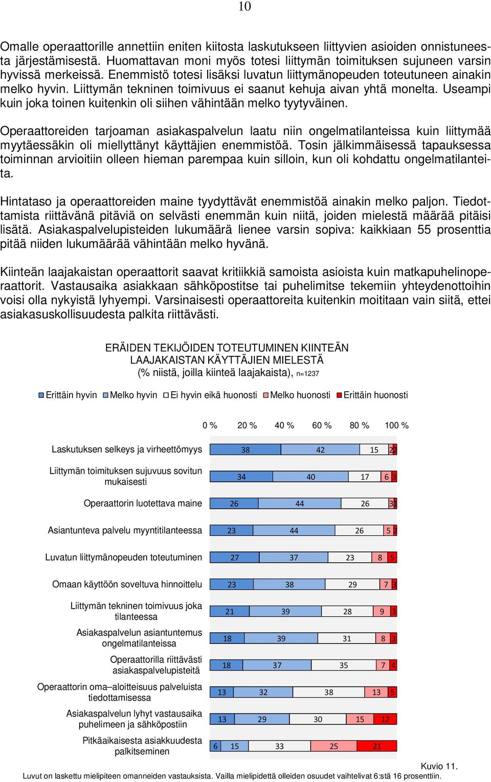 Useampi kuin joka toinen kuitenkin oli siihen vähintään melko tyytyväinen.