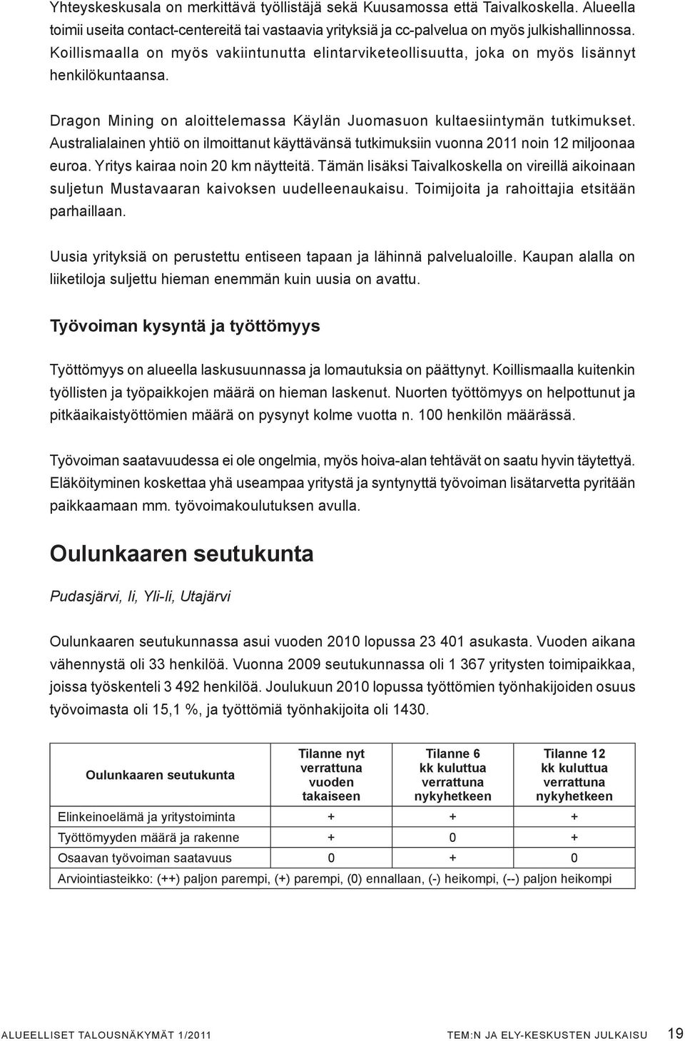 Australialainen yhtiö on ilmoittanut käyttävänsä tutkimuksiin vuonna 2011 noin 12 miljoonaa euroa. Yritys kairaa noin 20 km näytteitä.