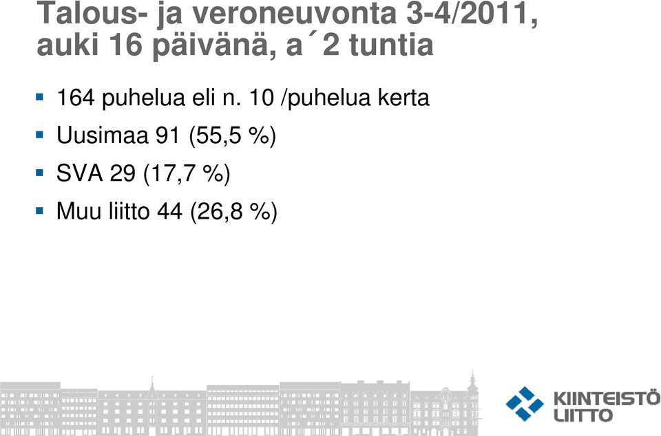 n. 10 /puhelua kerta Uusimaa 91 (55,5