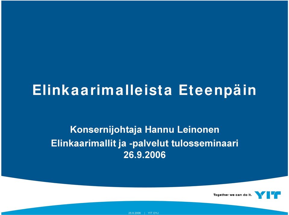 Leinonen Elinkaarimallit ja