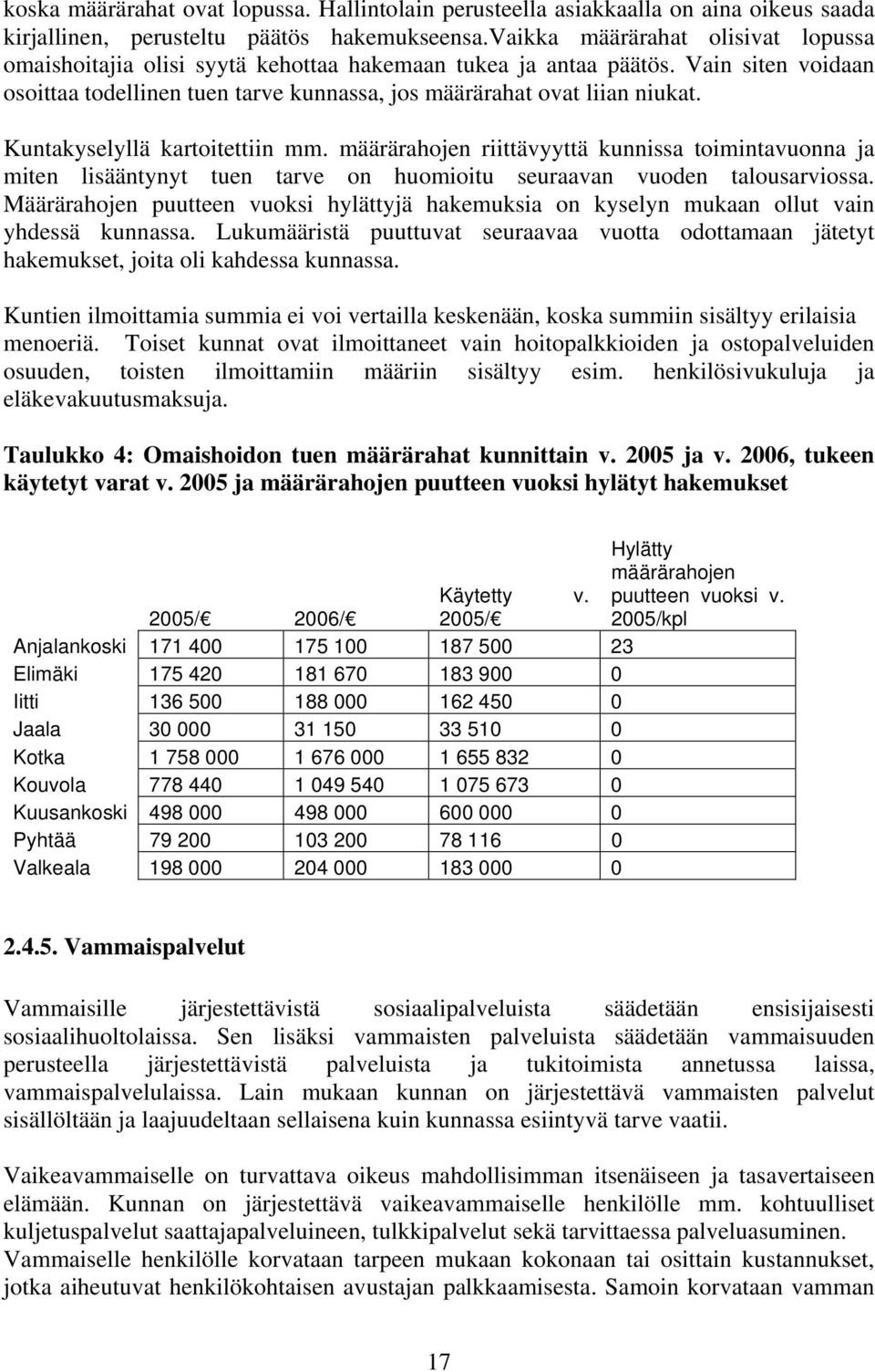 Kuntakyselyllä kartoitettiin mm. määrärahojen riittävyyttä kunnissa toimintavuonna ja miten lisääntynyt tuen tarve on huomioitu seuraavan vuoden talousarviossa.