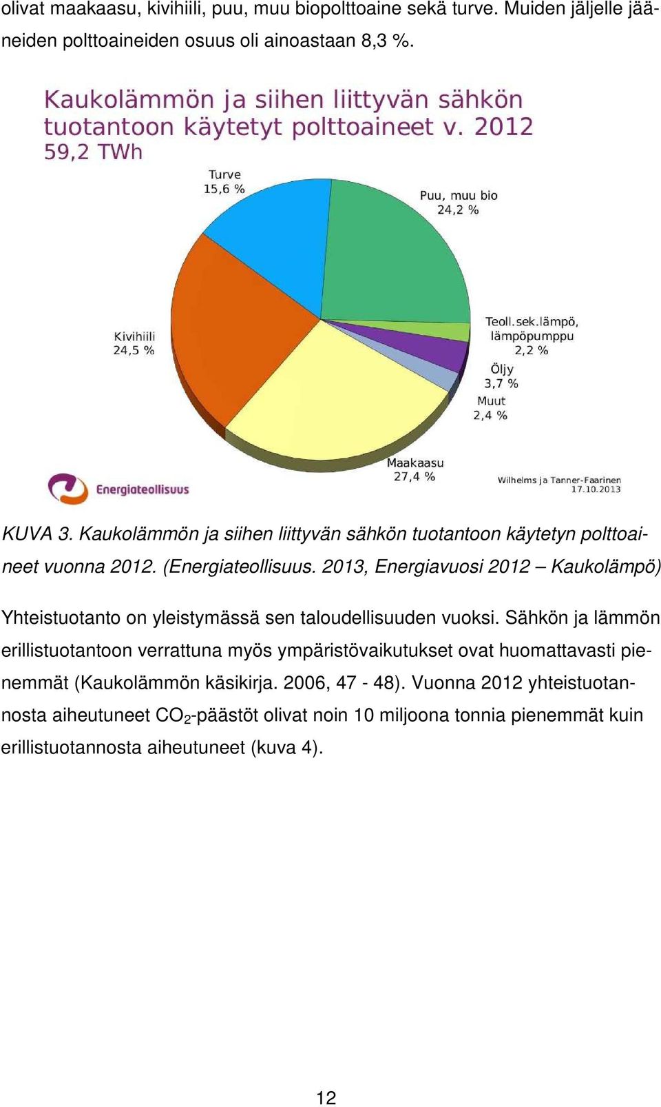 2013, Energiavuosi 2012 Kaukolämpö) Yhteistuotanto on yleistymässä sen taloudellisuuden vuoksi.