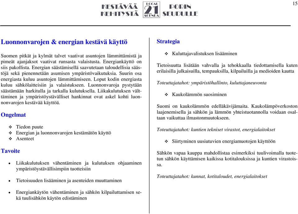 Loput kodin energiasta kuluu sähkölaitteisiin ja valaistukseen. Luonnonvaroja pystytään säästämään harkitulla ja tarkalla kulutuksella.