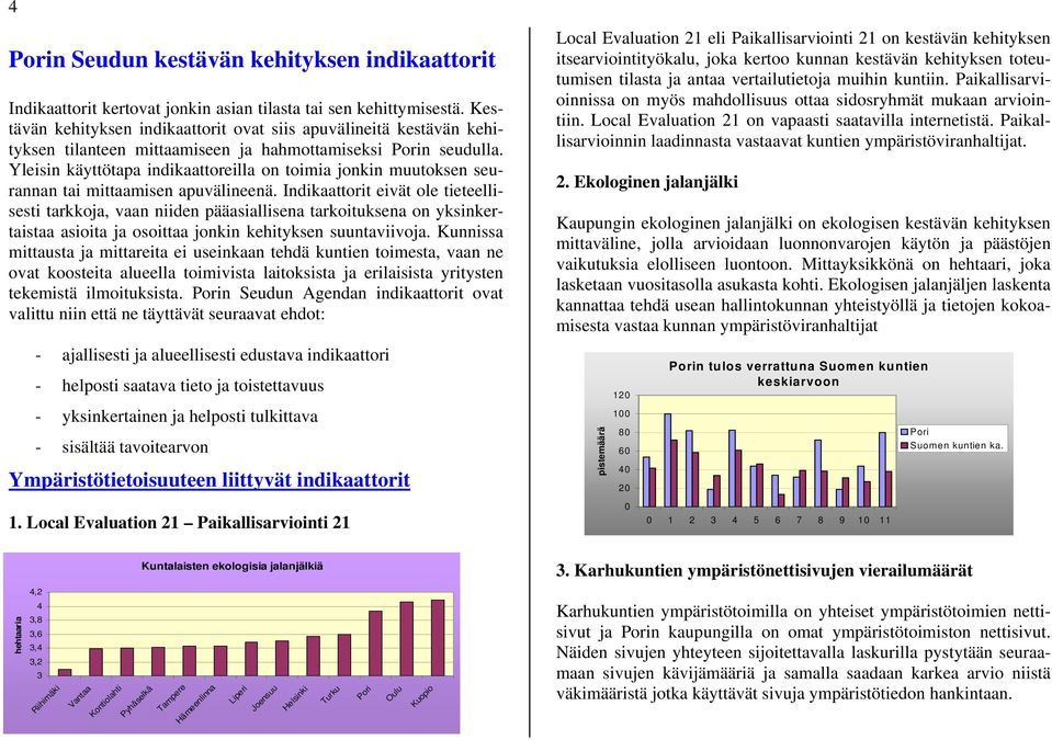 Yleisin käyttötapa indikaattoreilla on toimia jonkin muutoksen seurannan tai mittaamisen apuvälineenä.