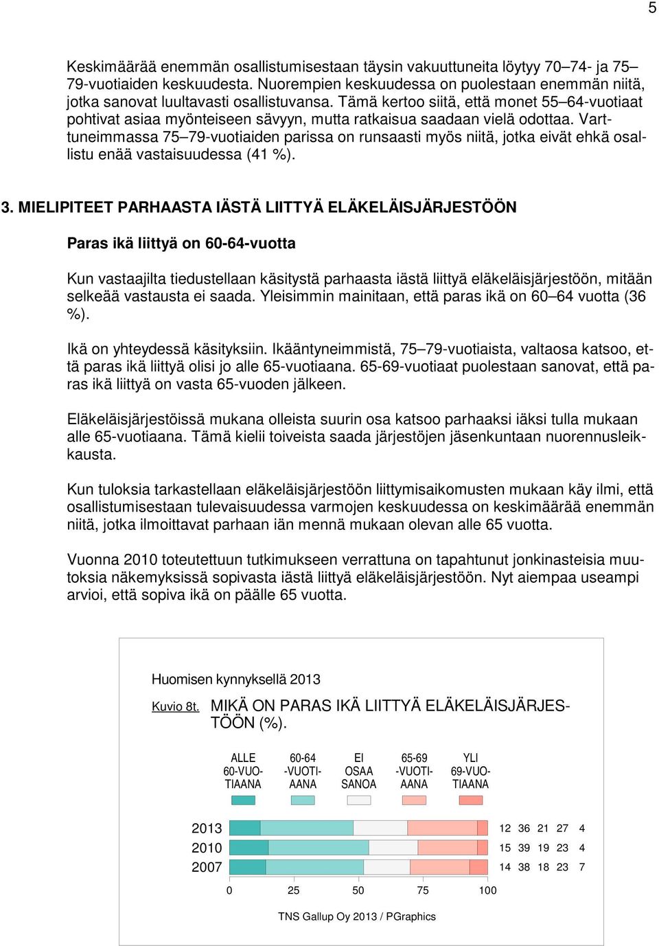 Varttuneimmassa -vuotiaiden parissa on runsaasti myös niitä, jotka eivät ehkä osallistu enää vastaisuudessa ( %).