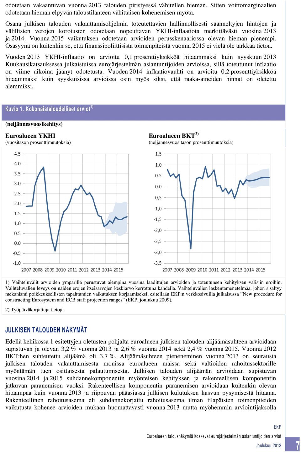 ja 2014. Vuonna 2015 vaikutuksen odotetaan arvioiden perusskenaariossa olevan hieman pienempi.